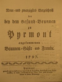 Gesund-Brunnen zu Pyrmont Anno 1797 - 29. Fortsetzung